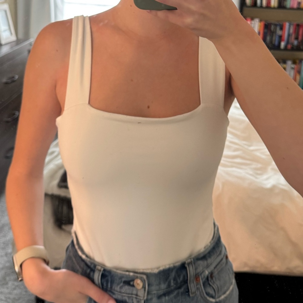 Abercrombie | White Square Neck Bodysuit